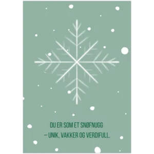 Snøfnugg grønn 10pk