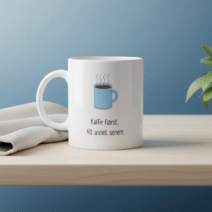 Blå kopp kaffe - krus