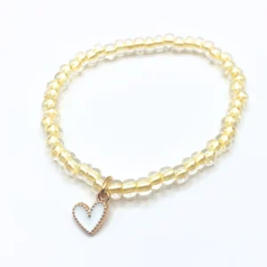 Beige med hvit charm - barn