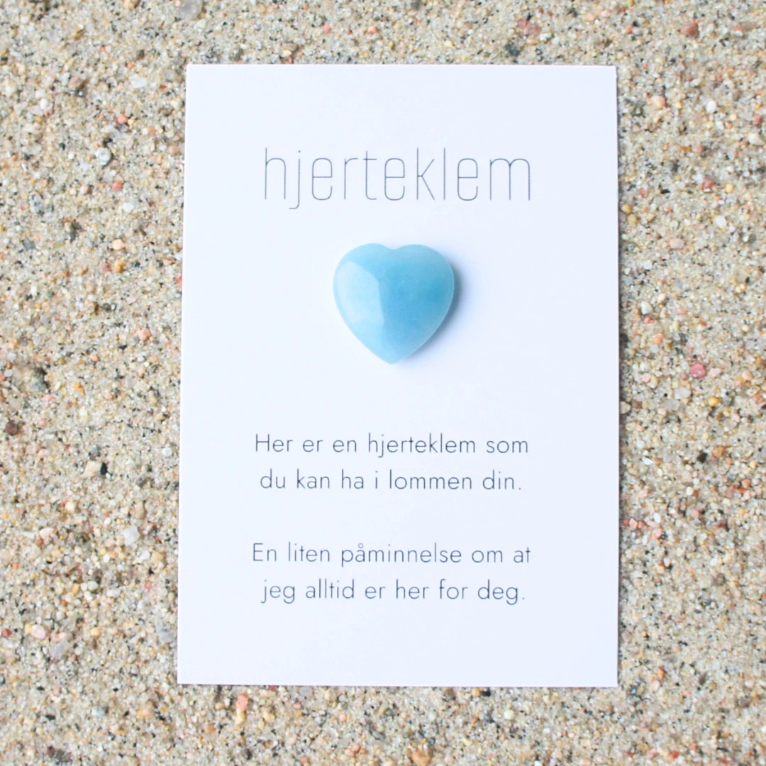 Lyseblå hjerteklem