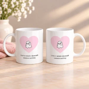 Mindre skummelt. Rosa - krus - Bilde 4
